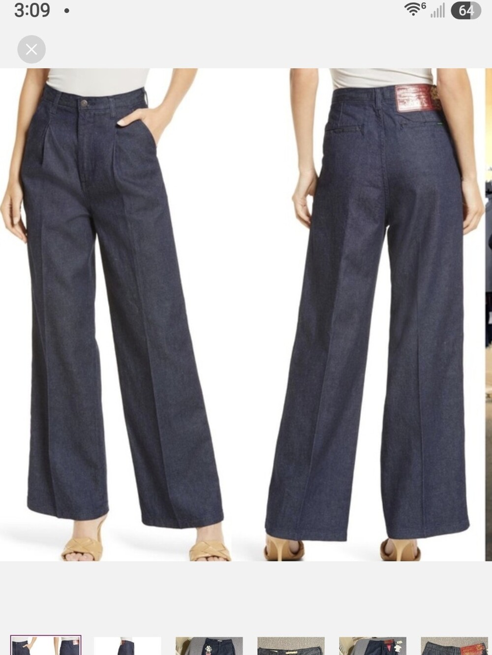 Levis Linen Denim Collab Levis X Felix Dark Wash High Loose Trouser Jean